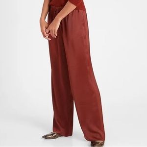 Wide leg satin pant size L